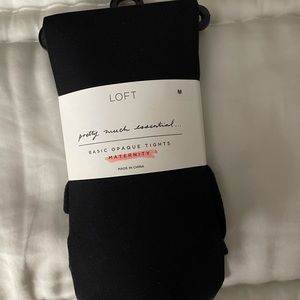 Loft black maternity tights size Medium NWT